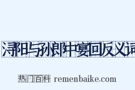浔阳与孙郎中宴回反义词是什么意思的图片